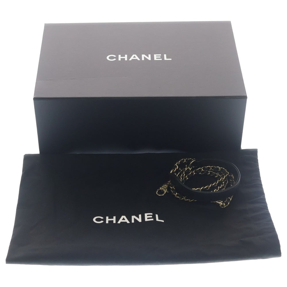 CHANEL(シャネル) ココハンドル19 XXS キャビアスキン 2WAY ハンド ショルダーバッグ ゴールド金具 ブラック AS2215 プレート レディース
