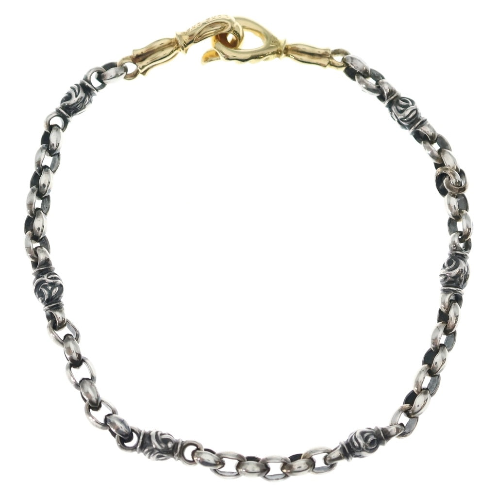 LONE ONES(ロンワンズ) メイティングフライト フック ミニ シルク イーグル (L) 18K フック ブレスレット シルバー/ゴールド 18INCH MFNHー00062-BRACELET-18KHOOK