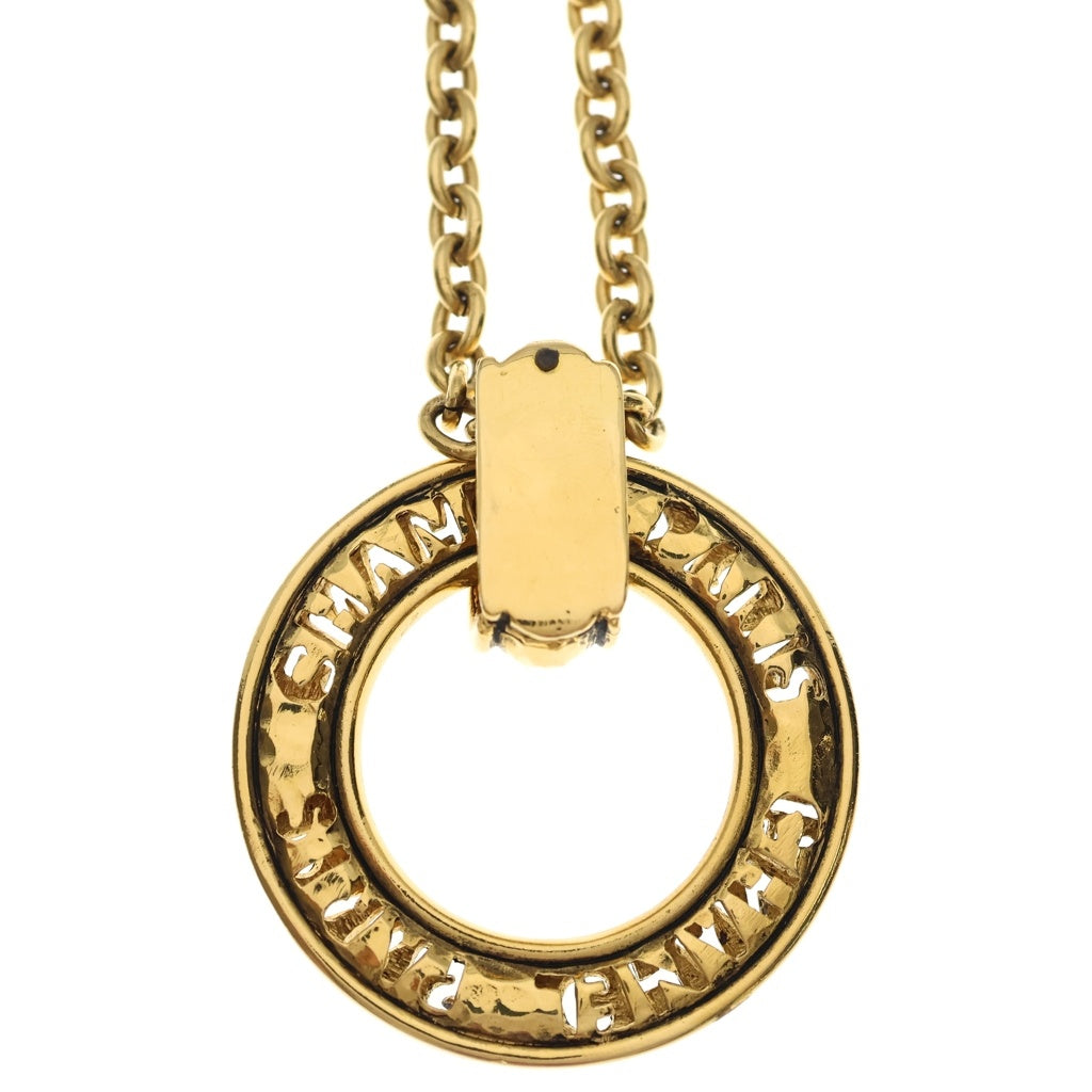 CHANEL(シャネル) ロゴ サークル ラウンド ロングチェーン ネックレス ゴールド レディース