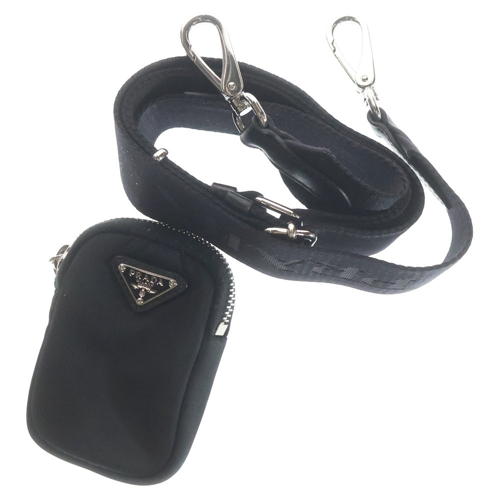 PRADA(プラダ) リナイロン ミディアムパデット 2WAYバッグ ハンドバッグ ショルダーバッグ ブラック レザー×ナイロン 1BG436 シルバー金具 レディース