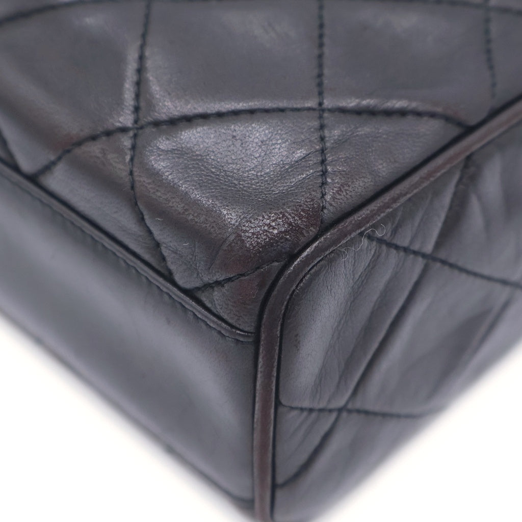 CHANEL(シャネル) マトラッセ ラムスキン レザー ココボール タッセル チェーンショルダーバッグ ゴールド金具 ブラック 3番台 レディース