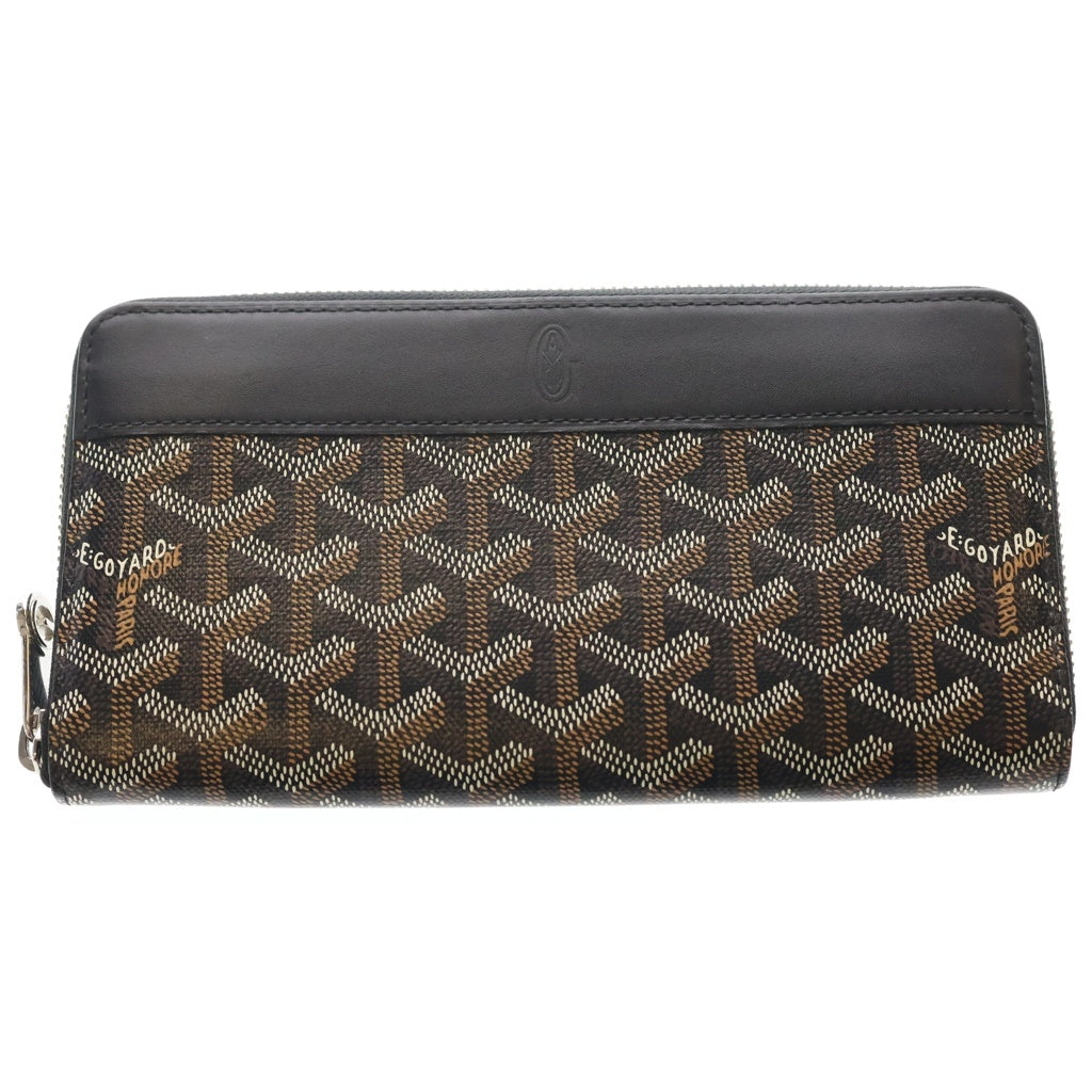 GOYARD(ゴヤール) マティ二ヨン GM APM ZIP GM ラウンドファスナー長財布 ロングウォレット カードケース ブラック レザー シルバー金具 レディース