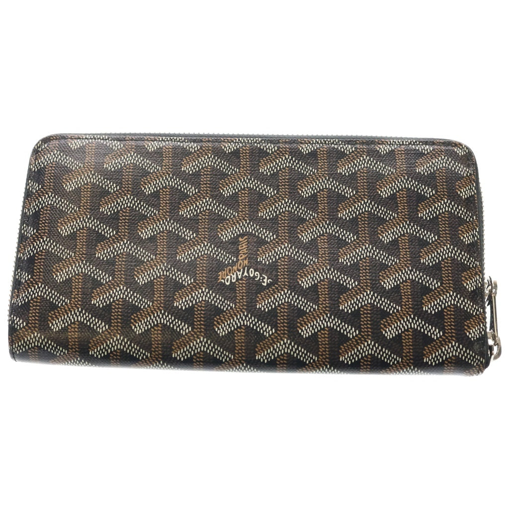 GOYARD(ゴヤール) マティ二ヨン GM APM ZIP GM ラウンドファスナー長財布 ロングウォレット カードケース ブラック レザー シルバー金具 レディース