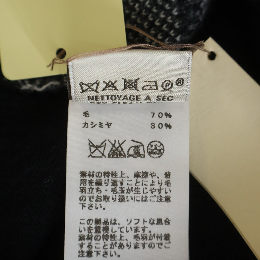 HERMES(エルメス) ボーダー総柄 カシミヤ混 クルーネック プルオーバー