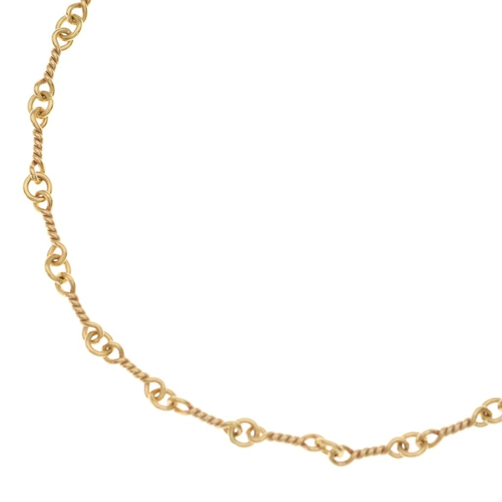 CHROME HEARTS(クロムハーツ) 22K NECKCHAIN T20 ツイストチェーンネックレス 20inch ゴールド BCA015 レディース