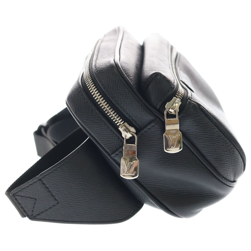 LOUIS VUITTON(ルイヴィトン) バムバッグ タイガ レザー ボディ ウエスト バッグ シルバー金具 ブラック M33438 レディース
