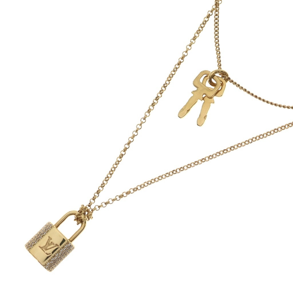 LOUIS VUITTON(ルイヴィトン) LV パドロック ペンダントネックレス ゴールド GP M01593 レディース