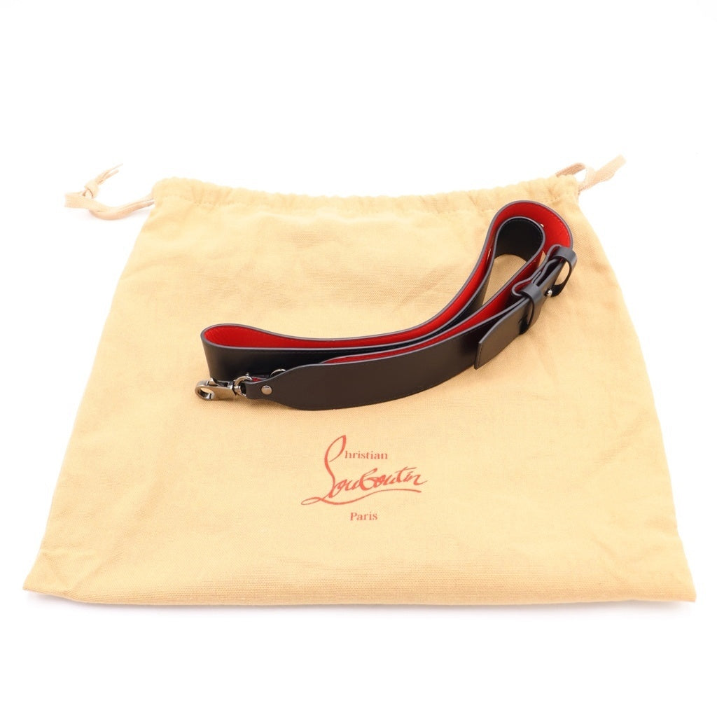 CHRISTIAN LOUBOUTIN(クリスチャンルブタン) カバタ ミニ トートバッグ ハンドバッグ ショルダーバッグ ブラック レザー 1205054 シルバー金具 レディース