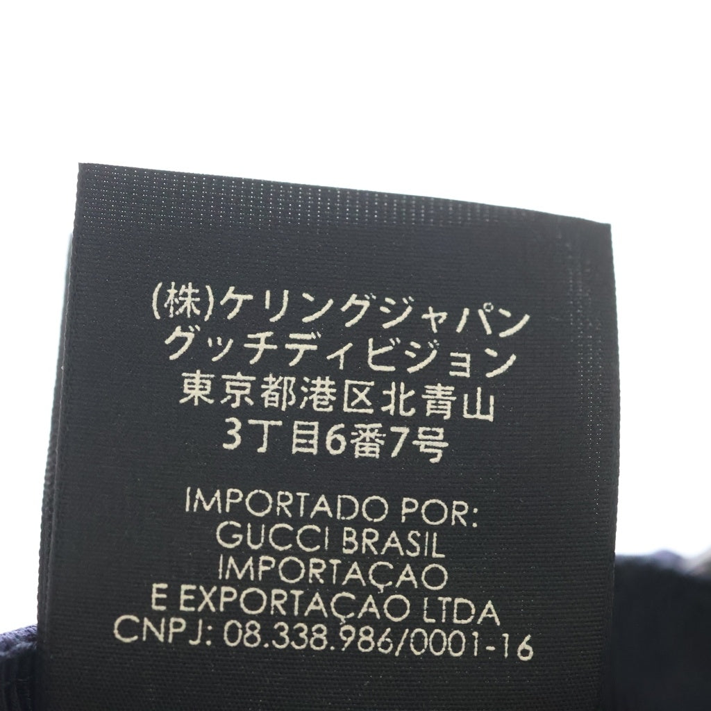 GUCCI(グッチ) インターロッキングG ロゴ刺繍 キャンバス ベースボールキャップ 帽子 ネイビー 387554