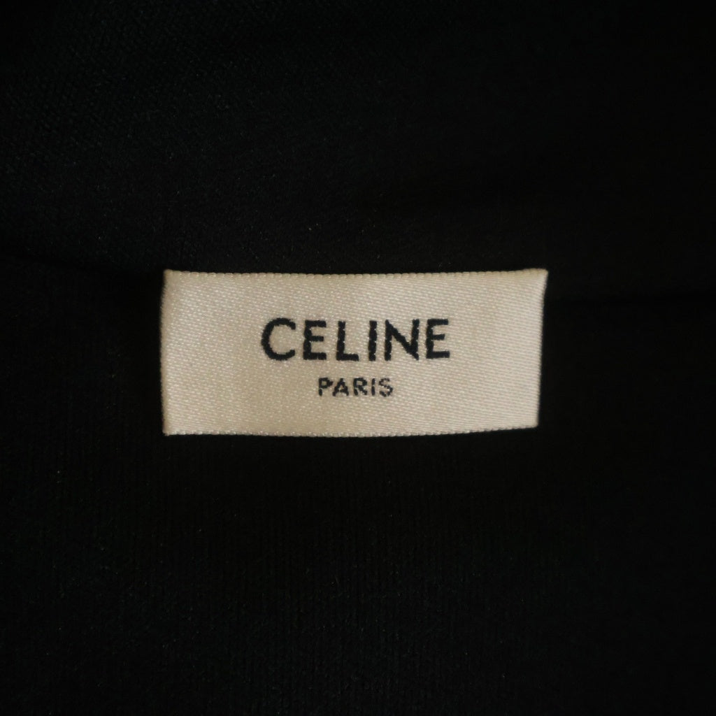 CELINE(セリーヌ) 24SSロゴ刺繍 ダブルフェイスジャージ トラックスーツ ジップアップジャケット ブラック 2Y4901210.38NO