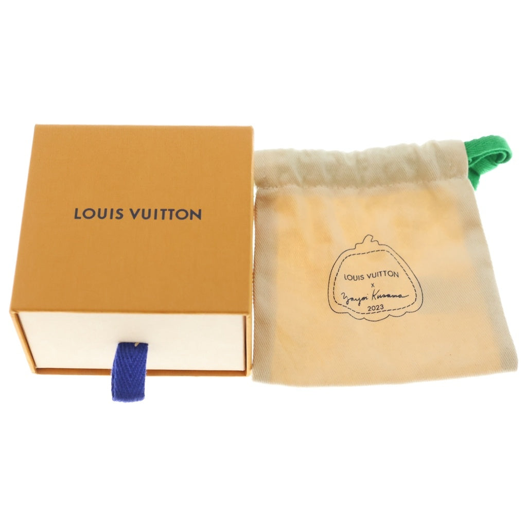 LOUIS VUITTON(ルイヴィトン) モノグラムチェーン インフィニティドット パンプキン ネックレス ペンダント チェーン シルバー×ブラック×レッド M01087