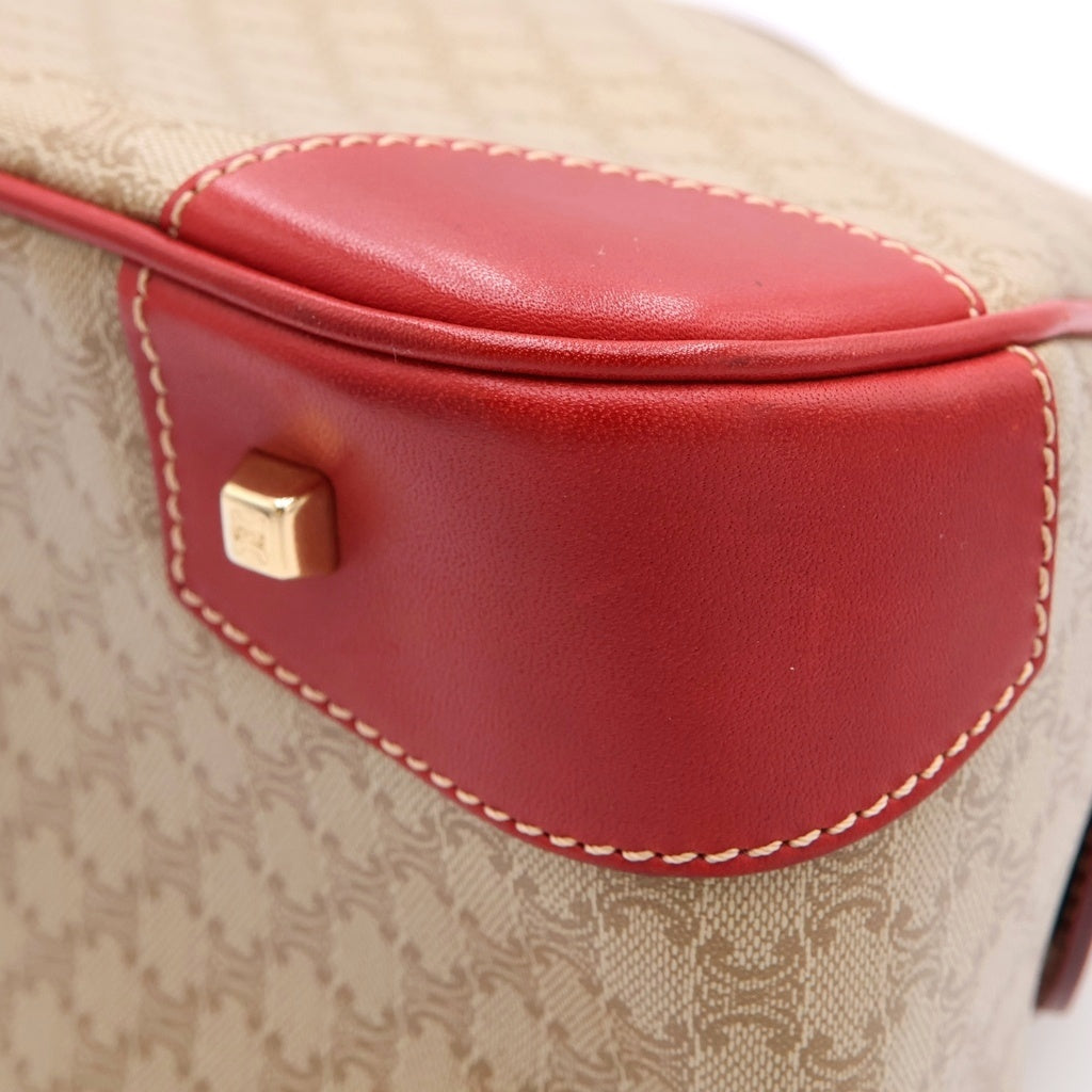 CELINE(セリーヌ) マカダム ボストンバッグ ハンドバッグ ベージュ