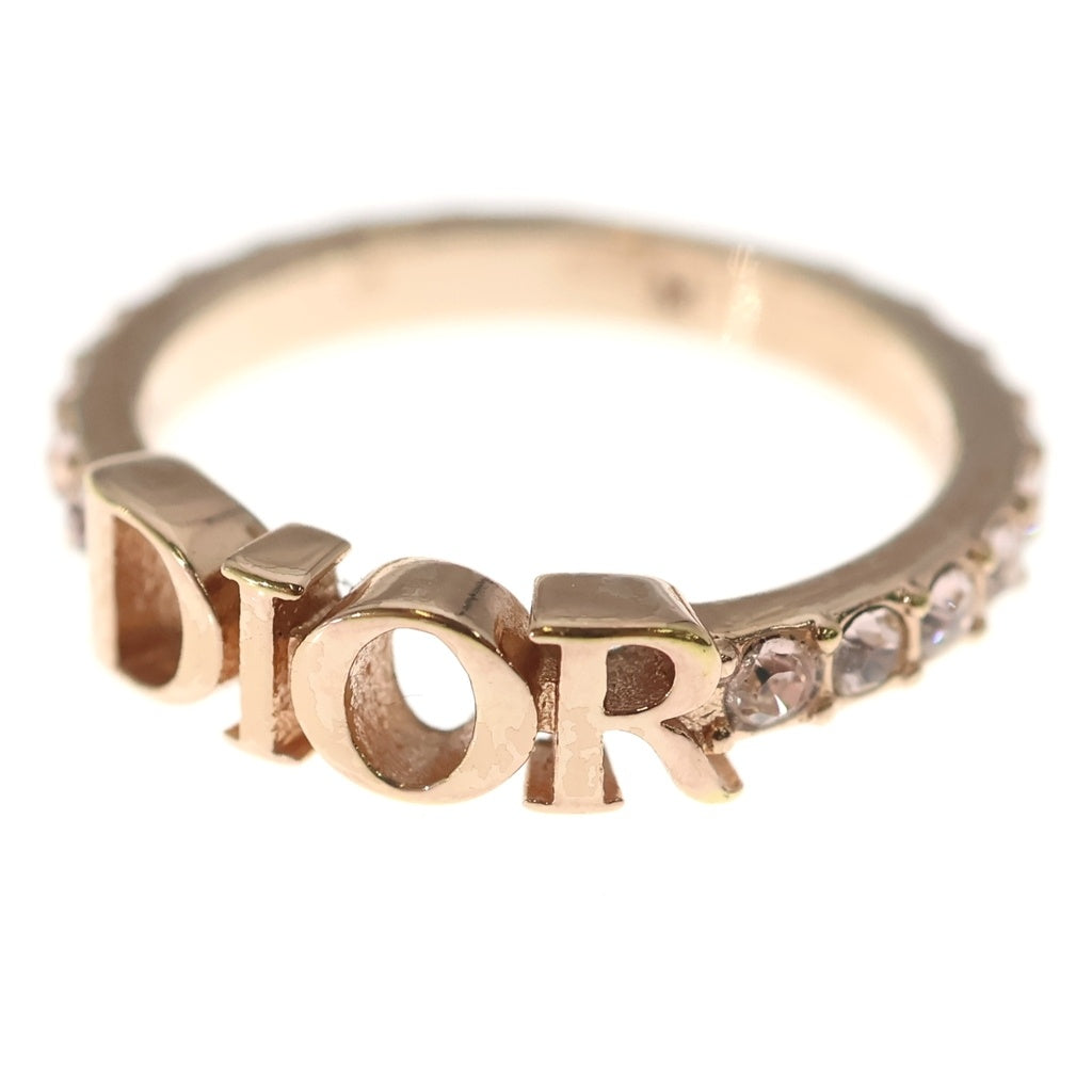 DIOR(ディオール) エヴォリューションリング ロゴ ラインストーン 指輪 ピンクゴールド レディース