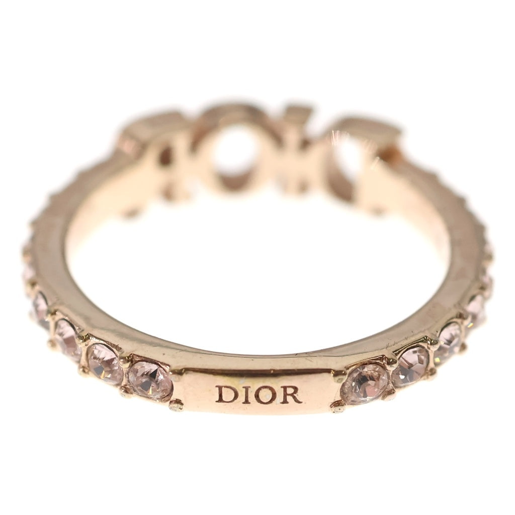 DIOR(ディオール) エヴォリューションリング ロゴ ラインストーン 指輪 ピンクゴールド レディース