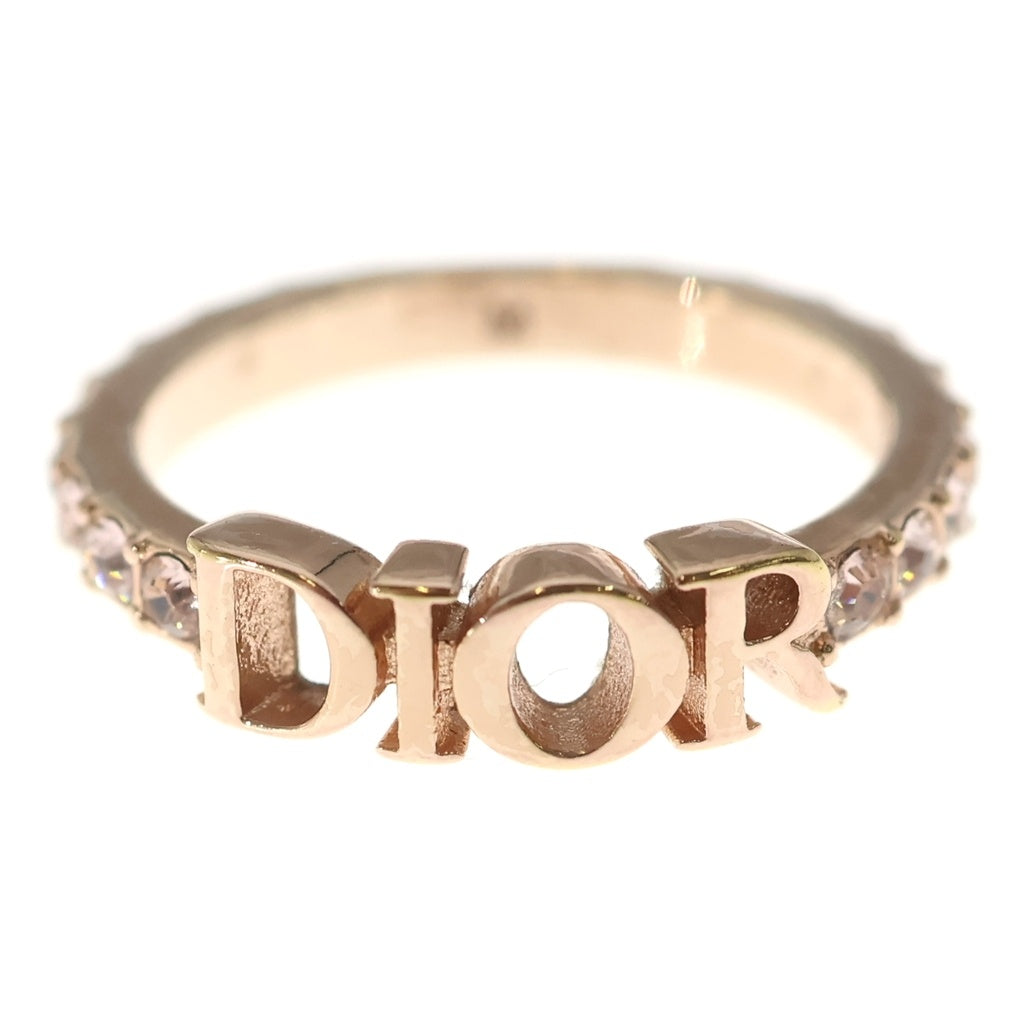 DIOR(ディオール) エヴォリューションリング ロゴ ラインストーン 指輪 ピンクゴールド レディース
