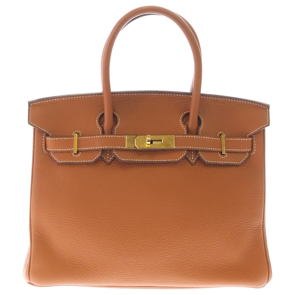 HERMES(エルメス) バーキン30 ブラウン トリヨンクレマンス ゴールド金具 ハンドバッグ □I刻印 レディース