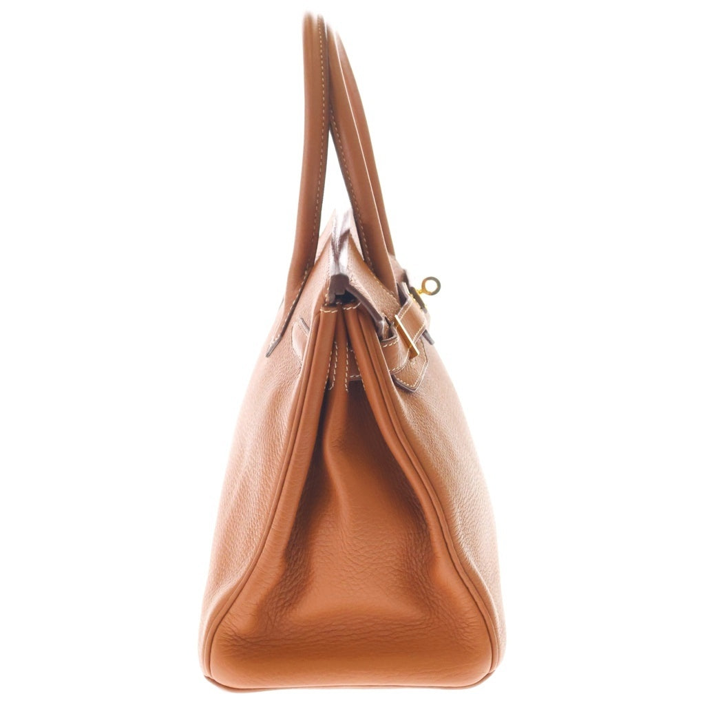 HERMES(エルメス) バーキン30 ブラウン トリヨンクレマンス ゴールド金具 ハンドバッグ □I刻印 レディース