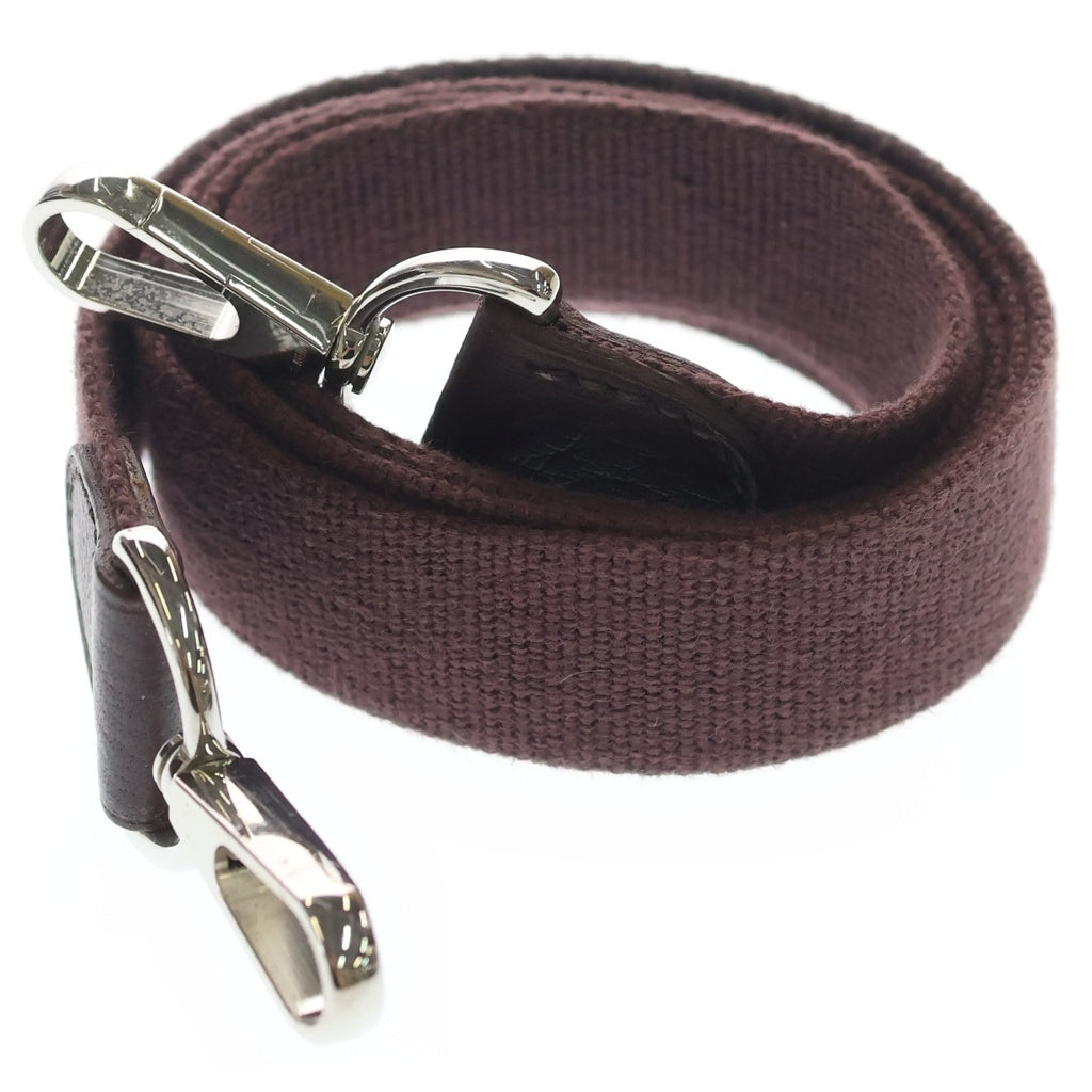 HERMES(エルメス) ガーデンパーティTPM30 キャンバス×レザー 2WAY ショルダーバッグ ハンドバッグ ワインレッド レディース