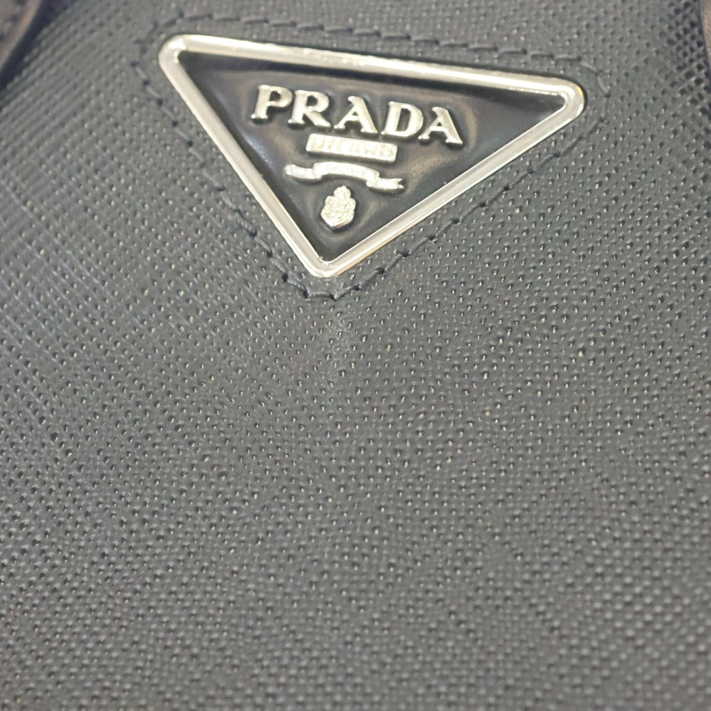 PRADA(プラダ) 2WAYハンドバッグ ショルダーバッグ ブラック サフィアーノ レザー 1BA297 シルバー金具 レディース