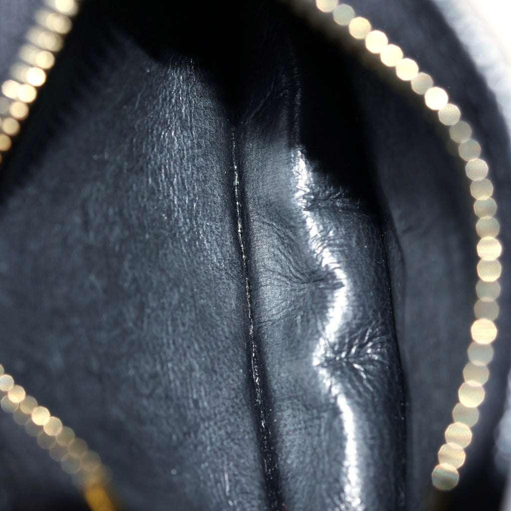 SAINT LAURENT PARIS(サンローランパリ) カサンドラ 二つ折り財布 コンパクトウォレット コインケース ブラック レザー ゴールド金具 レディース