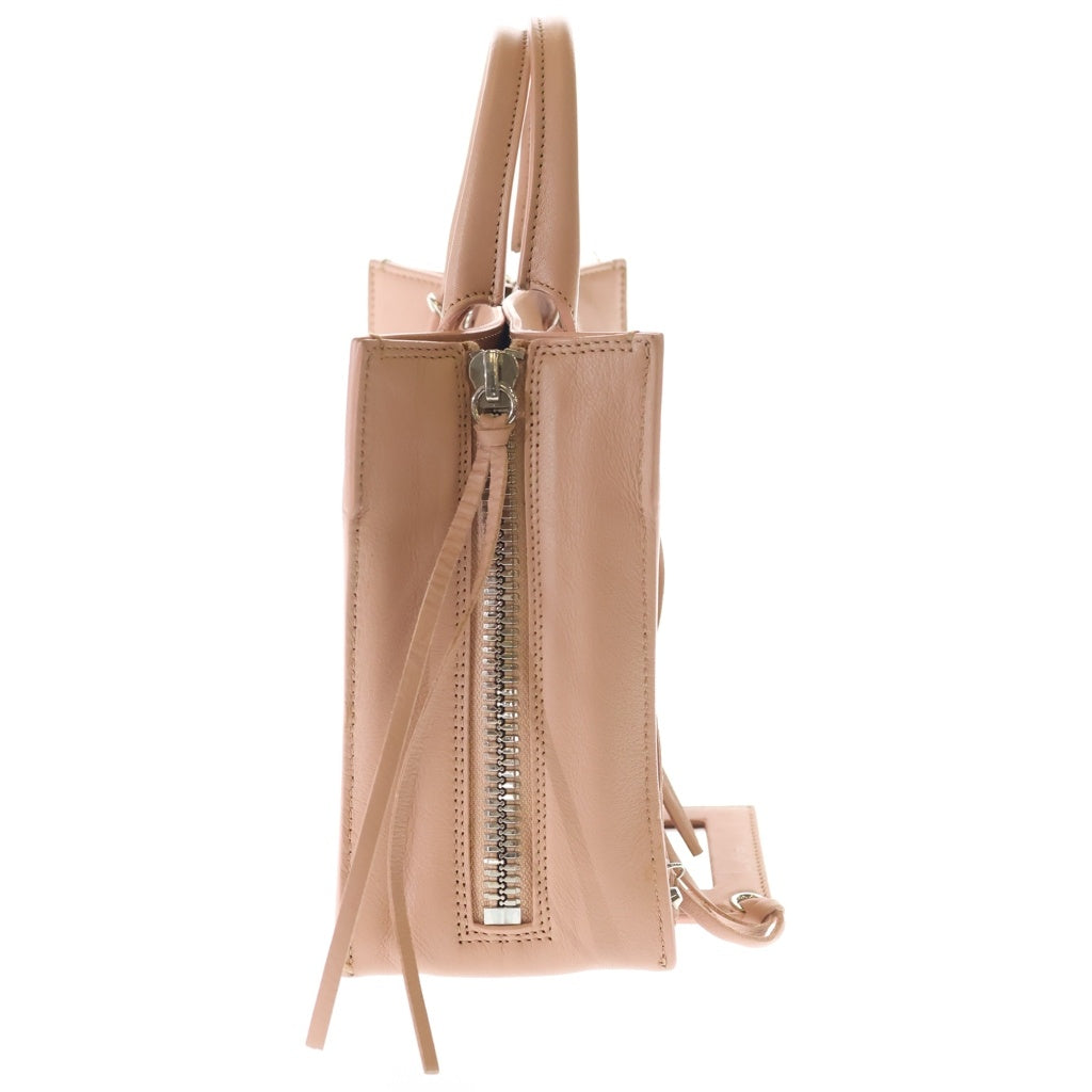 BALENCIAGA(バレンシアガ) ペーパーミニ ハンドバッグ ピンク レザー 357333 シルバー金具 レディース