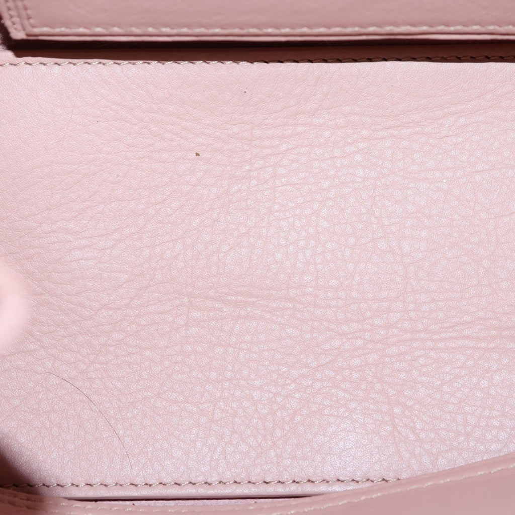 BALENCIAGA(バレンシアガ) ペーパーミニ ハンドバッグ ピンク レザー 357333 シルバー金具 レディース