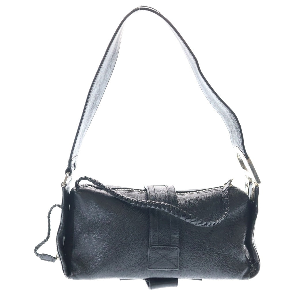 DIOR(ディオール) フライトバッグ ワンショルダーバッグ ハンドバッグ ブラック レザー シルバー金具 レディース