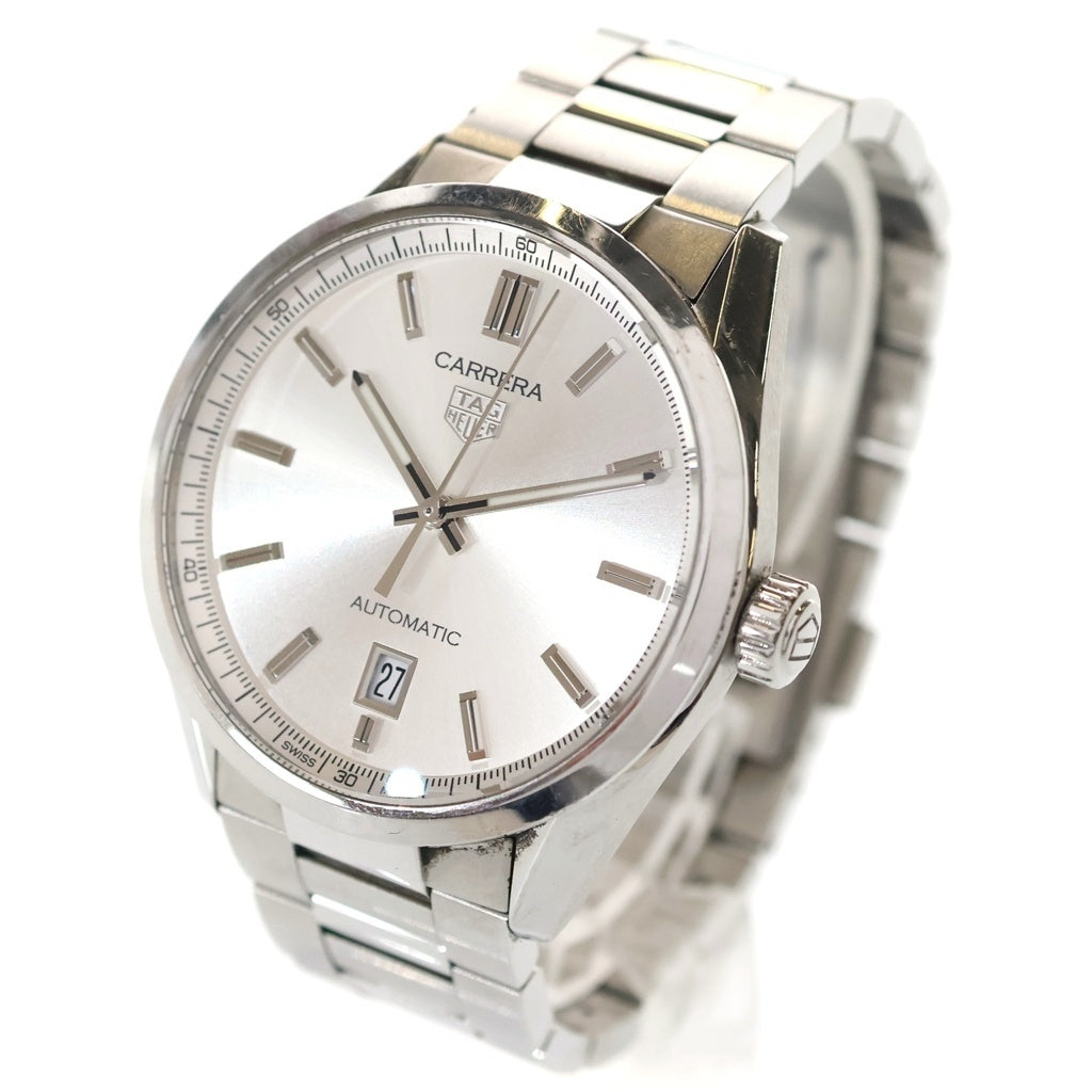 TAG HEUER(タグホイヤー) カレラ キャリバー5 デイト SS/AT ステンレス オートマ 自動巻き 腕時計 WBN2111-0 シルバー文字盤