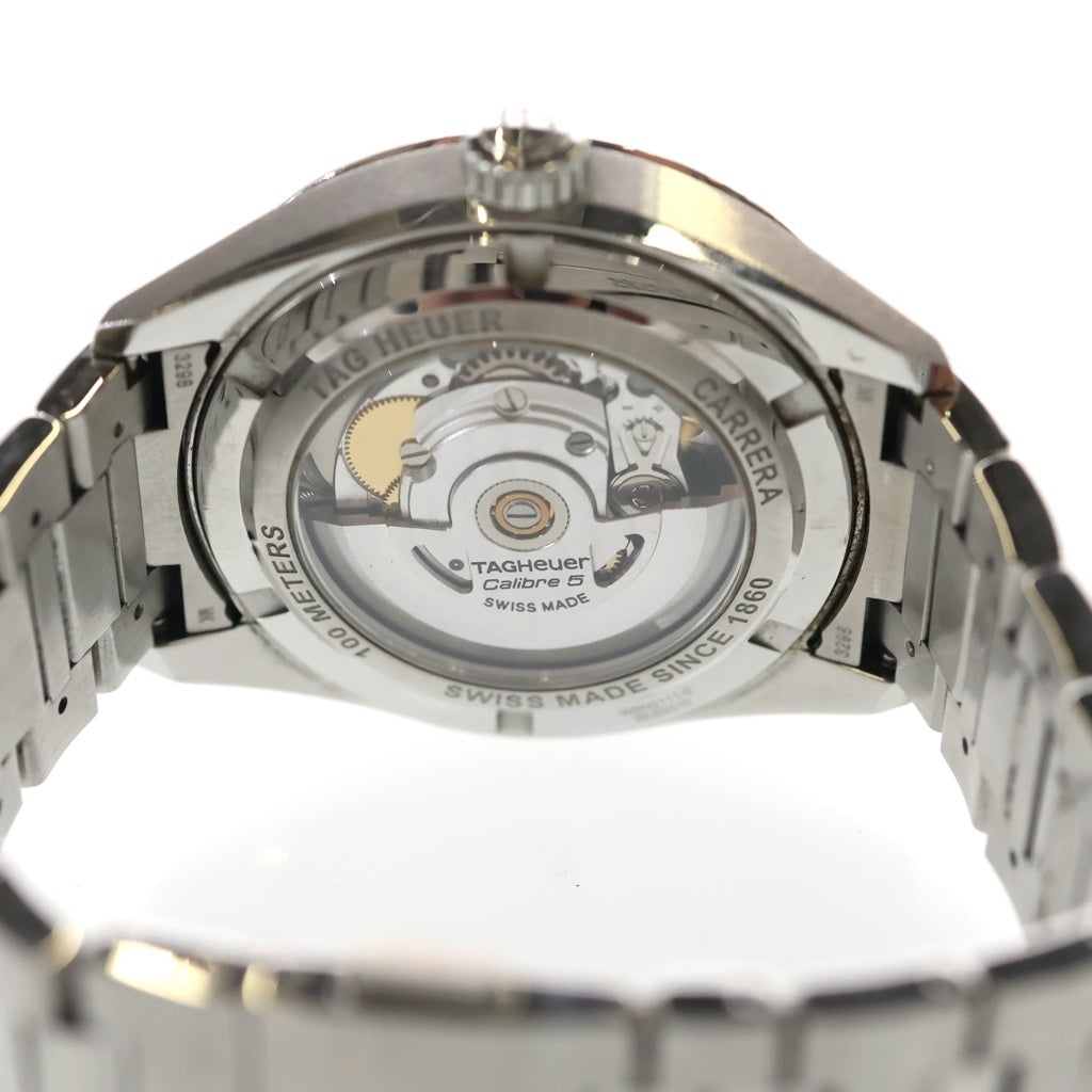 TAG HEUER(タグホイヤー) カレラ キャリバー5 デイト SS/AT ステンレス オートマ 自動巻き 腕時計 WBN2111-0 シルバー文字盤