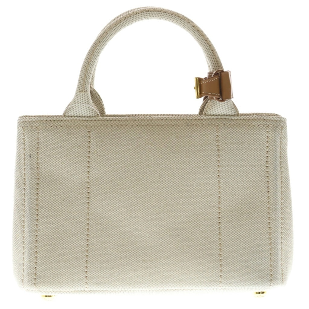 PRADA(プラダ) ジャルディニエール リネンブレンド ミニハンドバッグ ショルダーバッグ 2WAY ナチュラル 1BA038 レディース