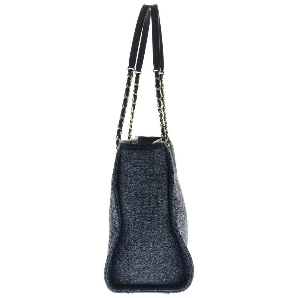 CHANEL(シャネル) ドーヴィルMM トートバッグ ハンドバッグ ブラック/グレー レザー A66941 レディース