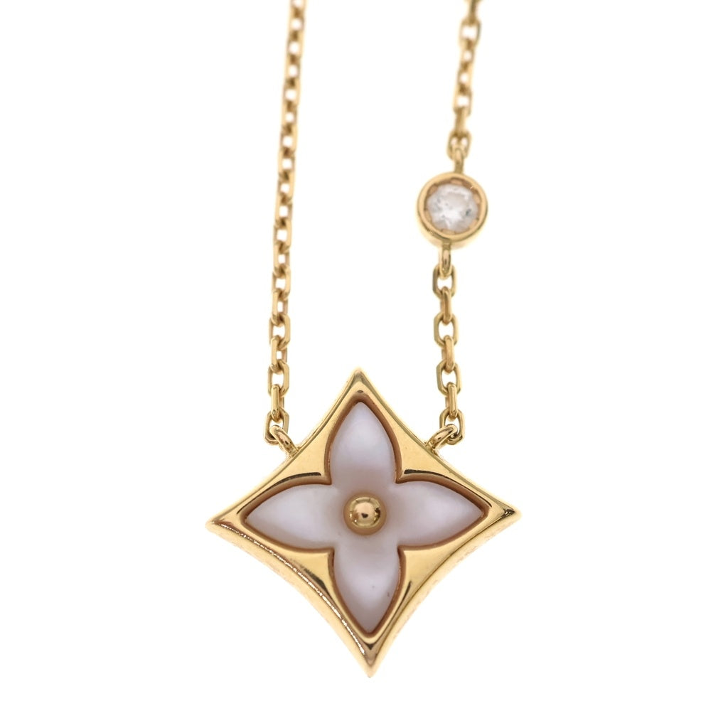 LOUIS VUITTON(ルイヴィトン) パンダンティフスターブロッサムBB ネックレス ペンダント チェーン ピンクゴールド Au750 PG 3.6g Q93892 レディース