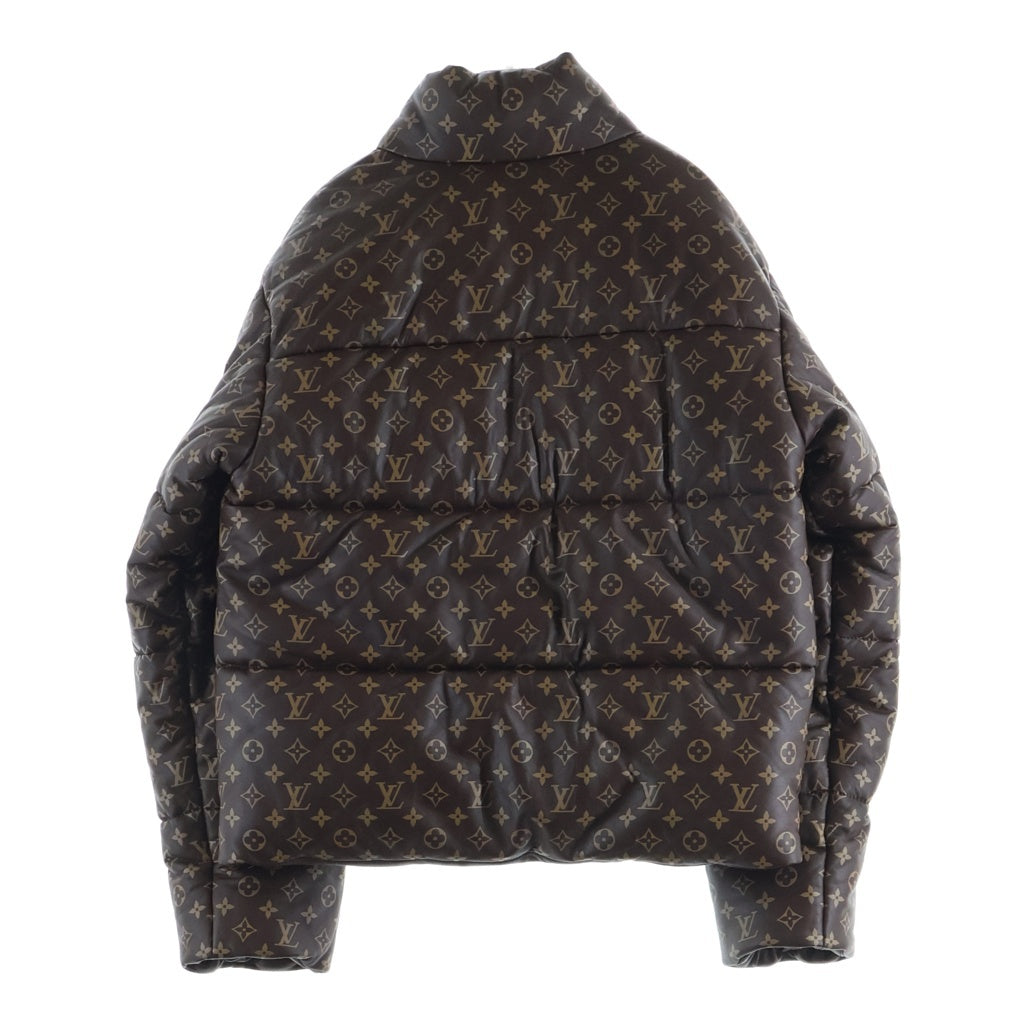 LOUIS VUITTON(ルイヴィトン) 26SS モノグラム レザー パッファージャケット ダウンジャケット 総柄 ラムレザー ジップアップ ブラウン 1AJVGQ RM261MPW2HUL92E