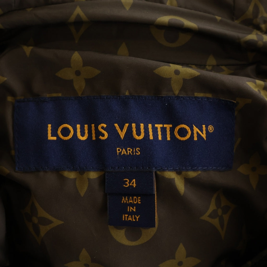 LOUIS VUITTON(ルイヴィトン) 23SS モノグラム ナイロン フーデッド ダウンジャケット ブラック 1AAIJF RW231W E54 FO レディース