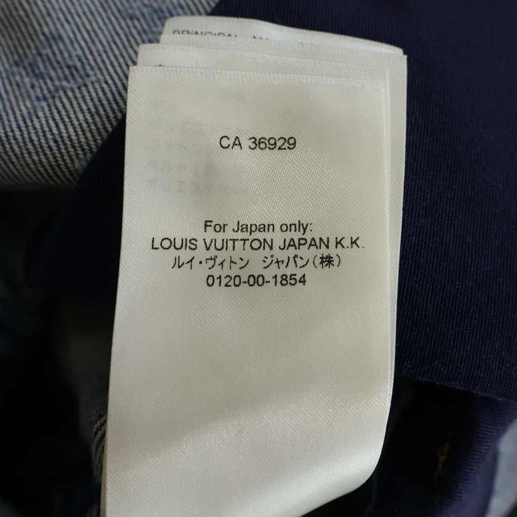 LOUIS VUITTON(ルイヴィトン) モノグラム デニムドレス ワンピース 総柄 ジップアップ ベルト ブルー RW242WD EFY FRDS56 レディース
