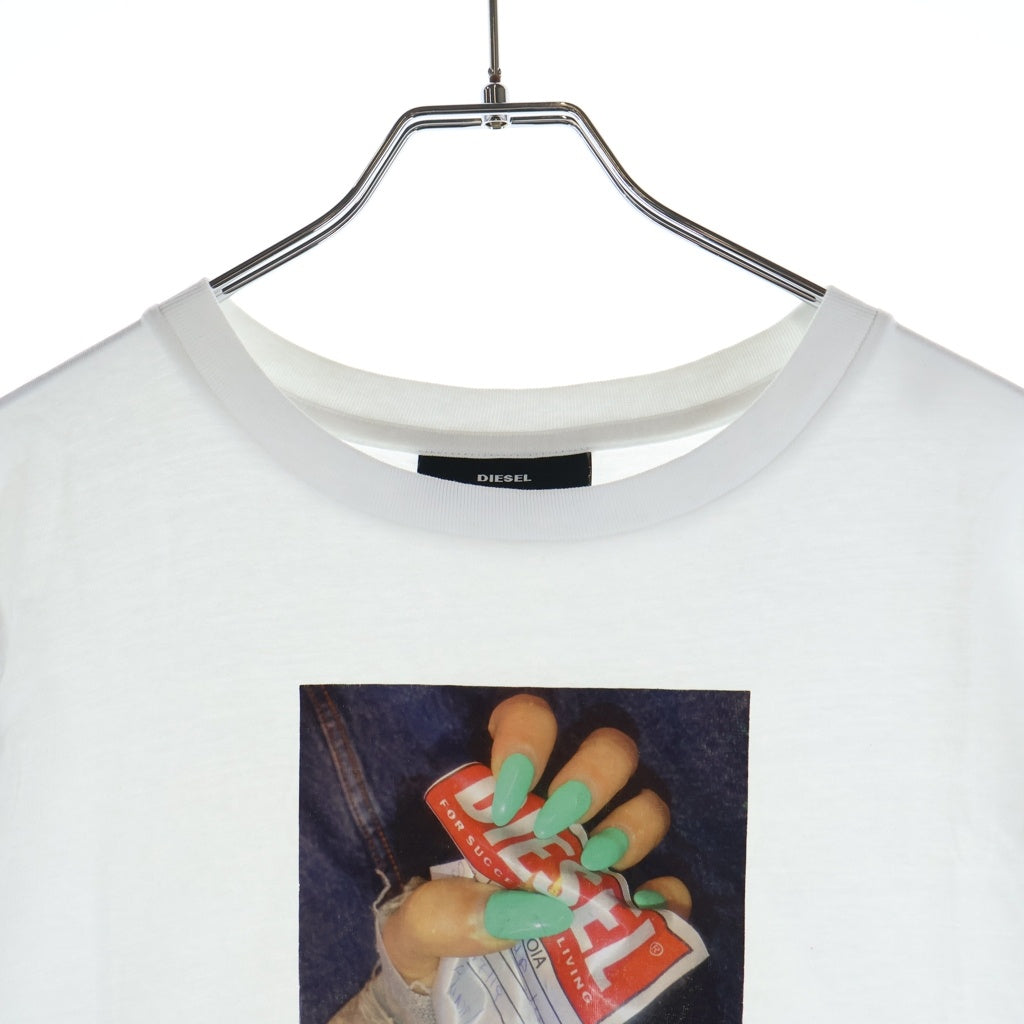 DIESEL(ディーゼル) T-JUST-A36 フロントプリントTシャツ カットソー ホワイト A04239 レディース