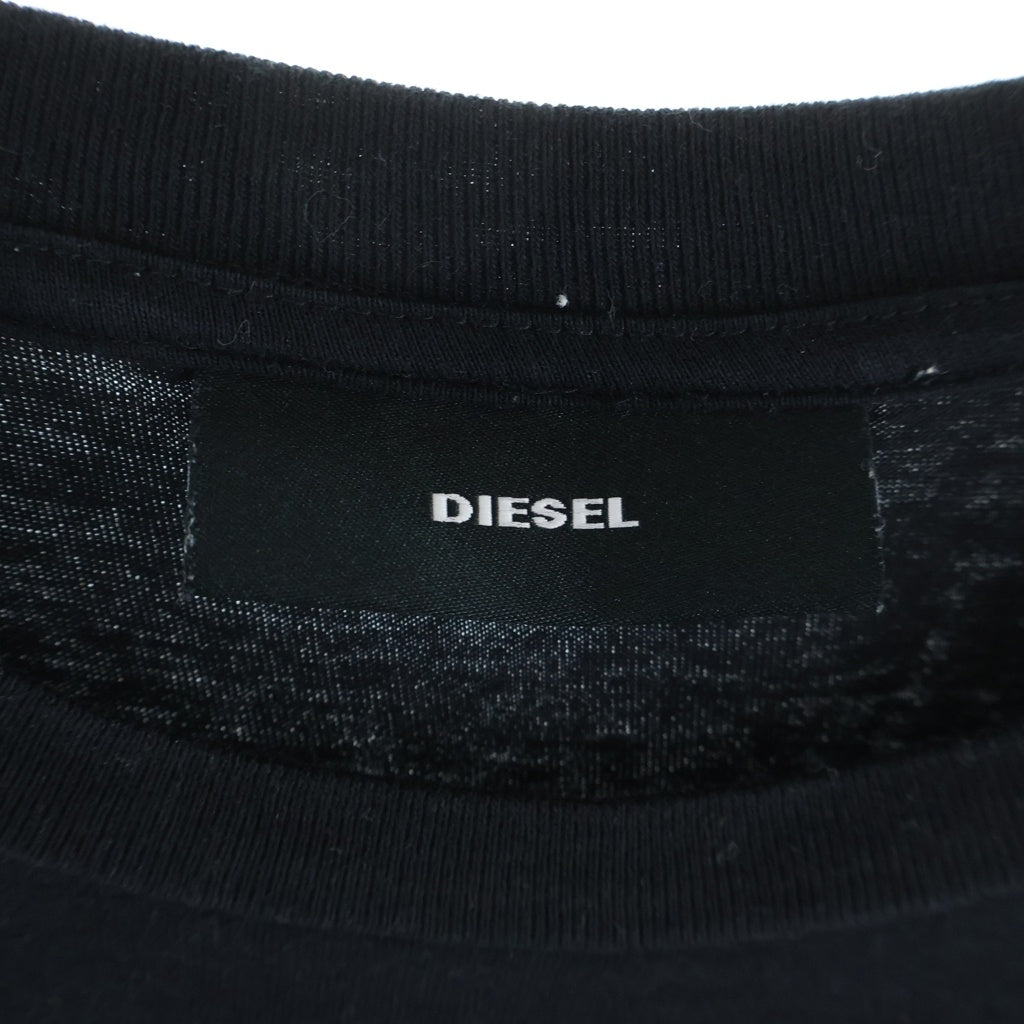 DIESEL(ディーゼル) T-Daria フロントプリント 半袖ロゴTシャツ カットソー ブラック A04179 レディース