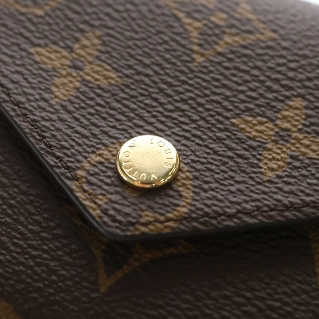 LOUIS VUITTON(ルイヴィトン) モノグラム ポルトフォイユ ヴィクトリーヌ 三つ折り財布 M62360 ブラウン/ローズバレリーヌ レディース