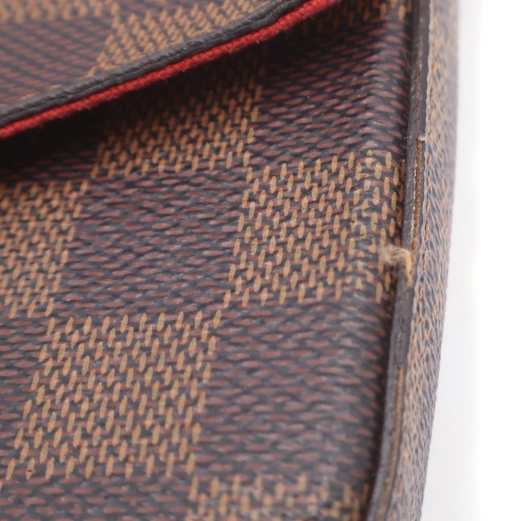 LOUIS VUITTON(ルイヴィトン) ダミエ ポシェットフェリシー PVCレザー ショルダーバッグ チェーンウォレット 財布 ブラウン N63032 レディース