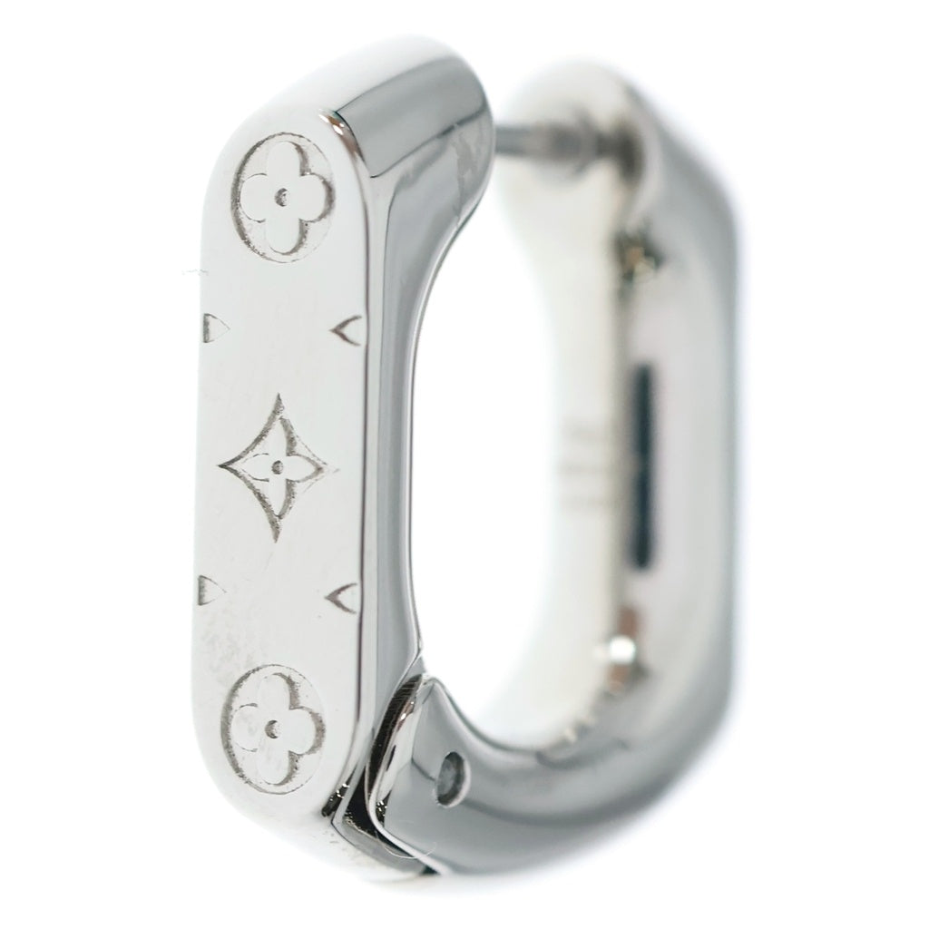 LOUIS VUITTON(ルイヴィトン) モノグラム チェーン フープ ピアス シルバー M02227 レディース