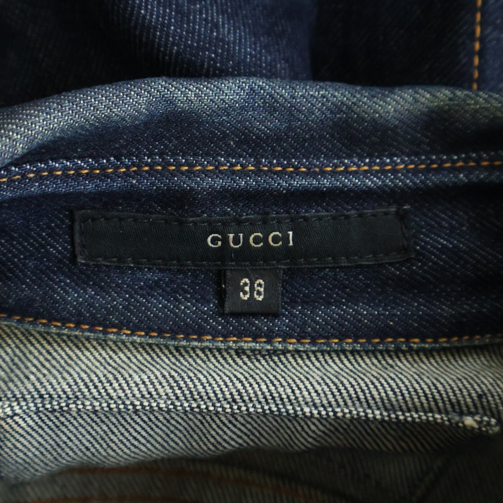 GUCCI(グッチ) Denim Shirt Jcket トムフォード期 デニムジャケット インディゴブルー #38 203-1267-7183 レディース