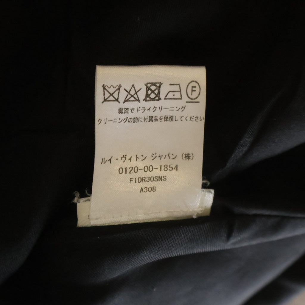 LOUIS VUITTON(ルイヴィトン) モノグラムツイード ニット切替 ジップアップ ワンピース ブラック FIDR30SNS レディース