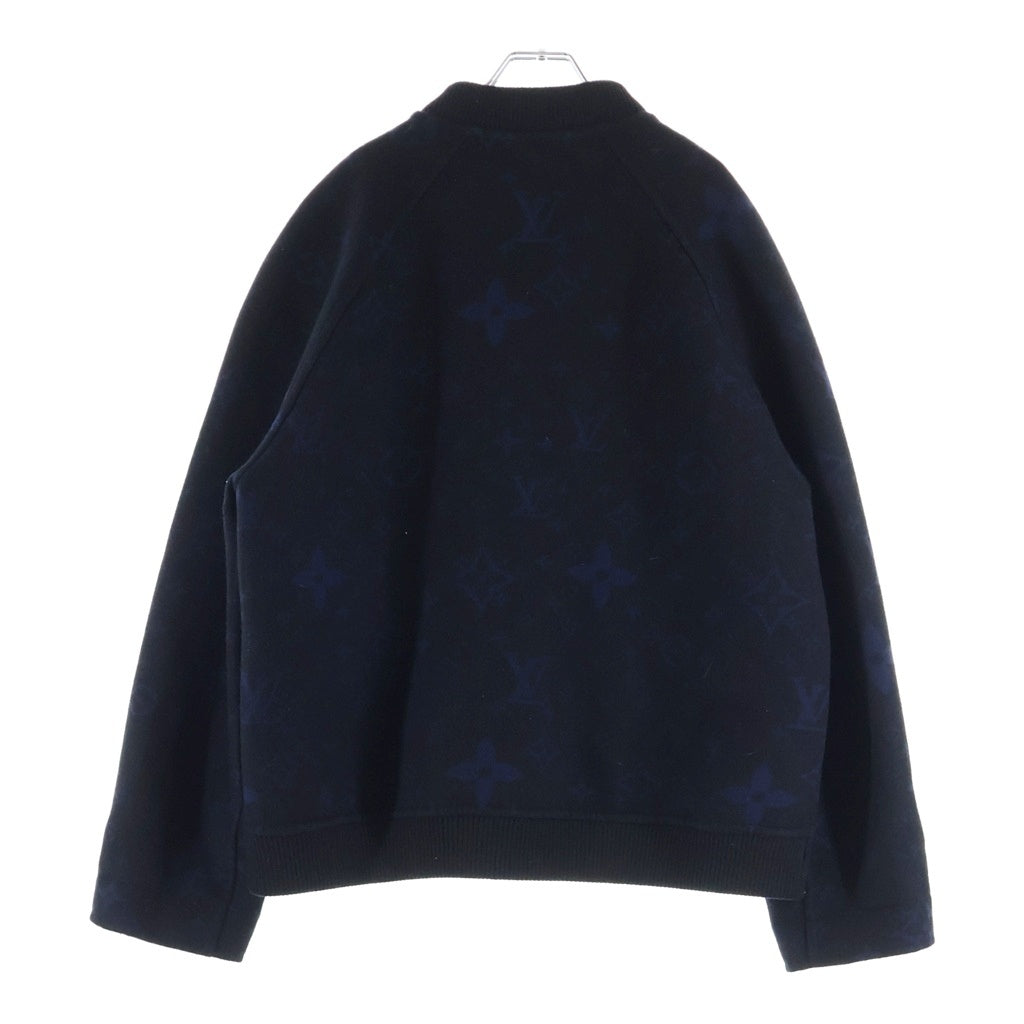 LOUIS VUITTON(ルイヴィトン) 25SS モノグラム リバーシブル メルトンウール ジップアップ ジャケット ブルゾン ブラック/ネイビー RM251MF YLW HSFB2E