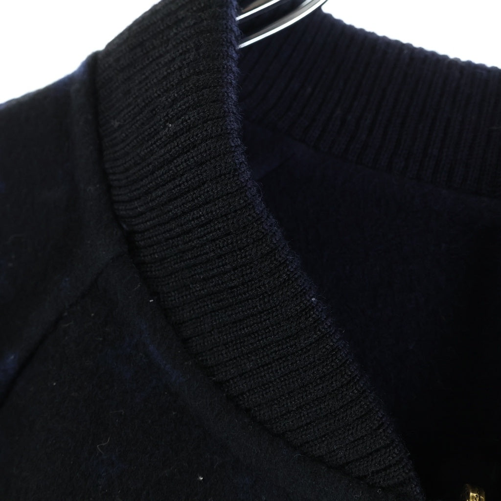 LOUIS VUITTON(ルイヴィトン) 25SS モノグラム リバーシブル メルトンウール ジップアップ ジャケット ブルゾン ブラック/ネイビー RM251MF YLW HSFB2E