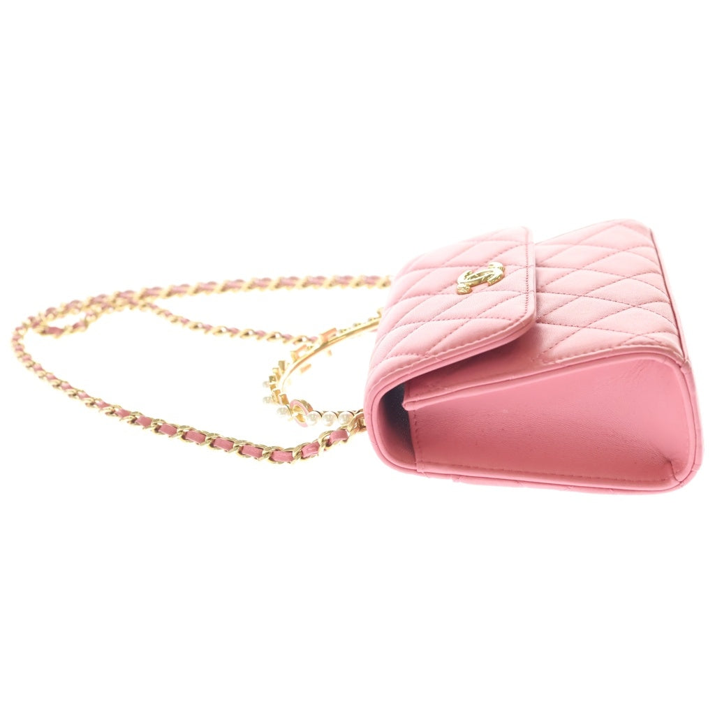 CHANEL(シャネル) ミニミニマトラッセ 2WAYチェーンショルダー ラムスキン ハンドバッグ ショルダーバッグ パールピンク AP3513 レディース