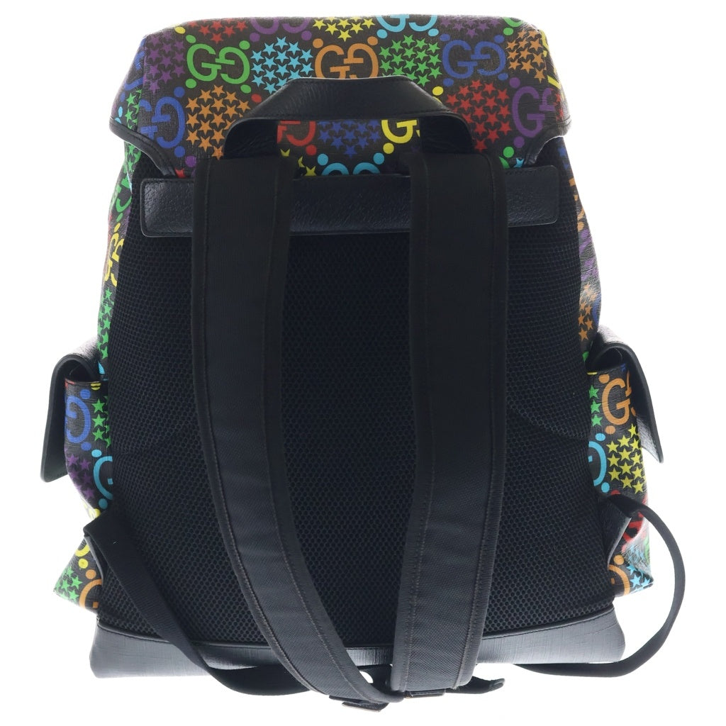 GUCCI(グッチ) GGサイケデリック ミディアムバックパック リュック GGスプリームキャンバス 総柄 ブラック/マルチカラー 598140 レディース