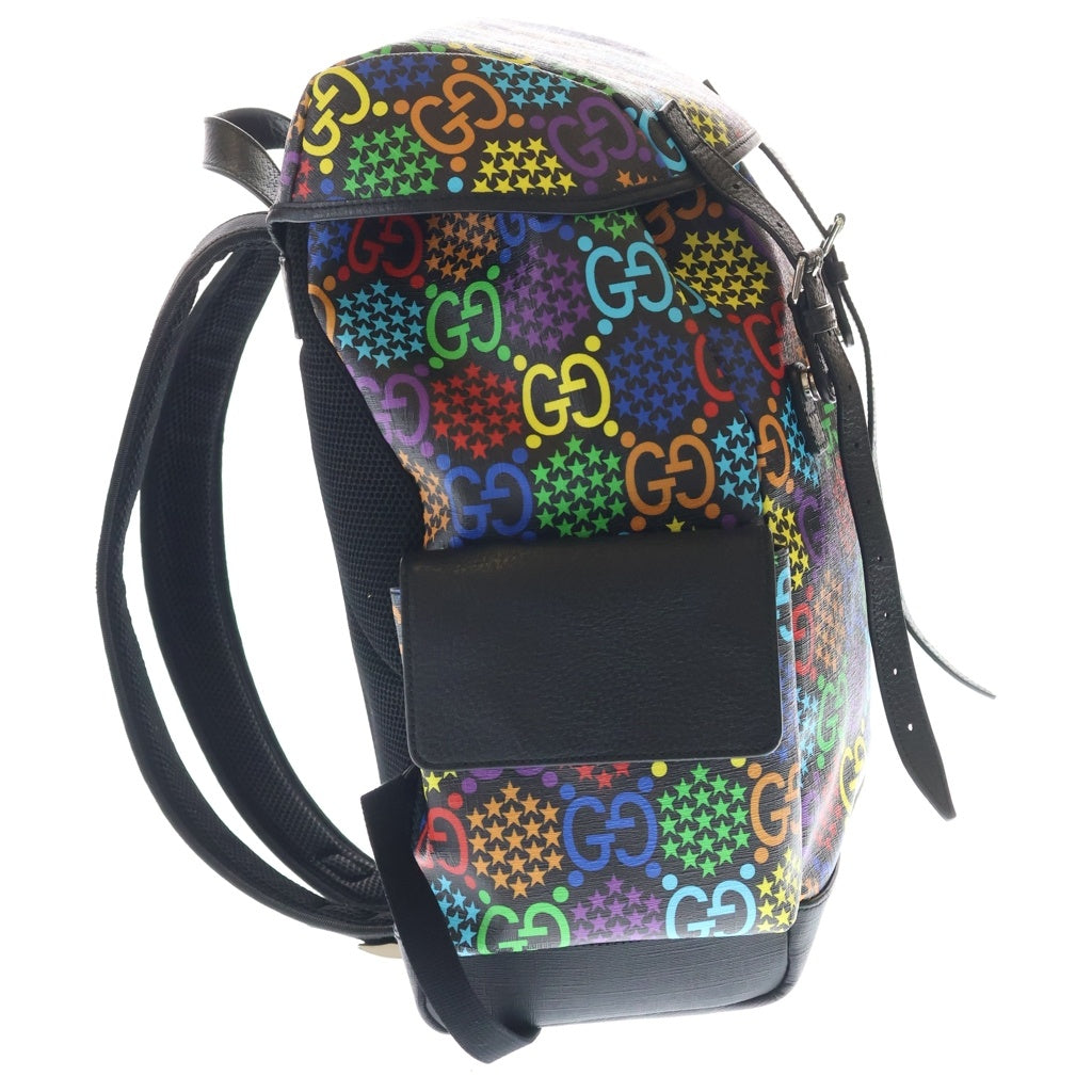GUCCI(グッチ) GGサイケデリック ミディアムバックパック リュック GGスプリームキャンバス 総柄 ブラック/マルチカラー 598140 レディース