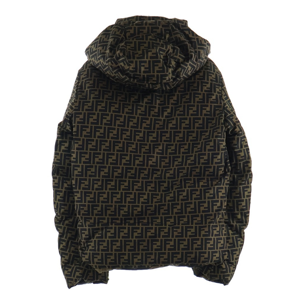 FENDI(フェンディ) ズッカ柄 ダウンジャケット リバーシブル ブラウン #46 FAA582A790