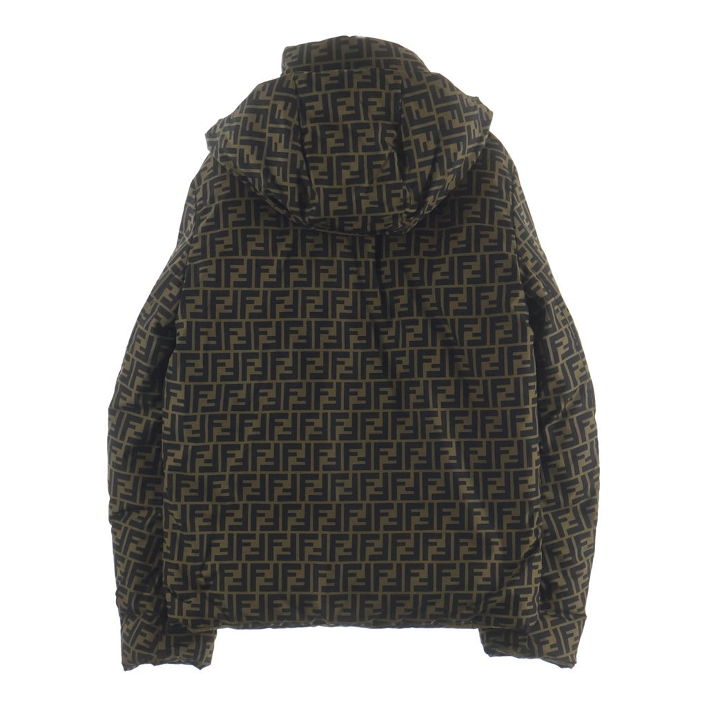 FENDI(フェンディ) ズッカ柄 ダウンジャケット リバーシブル ブラウン #44 FAA582A790