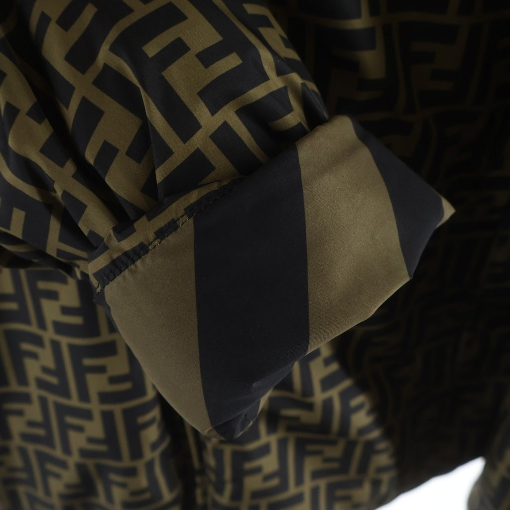 FENDI(フェンディ) ズッカ柄 ダウンジャケット リバーシブル ブラウン #44 FAA582A790